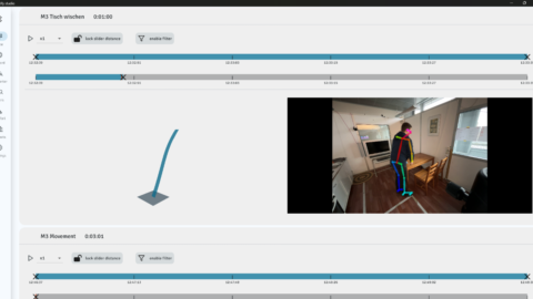 Screenshot der Analyse der Körperhaltung.